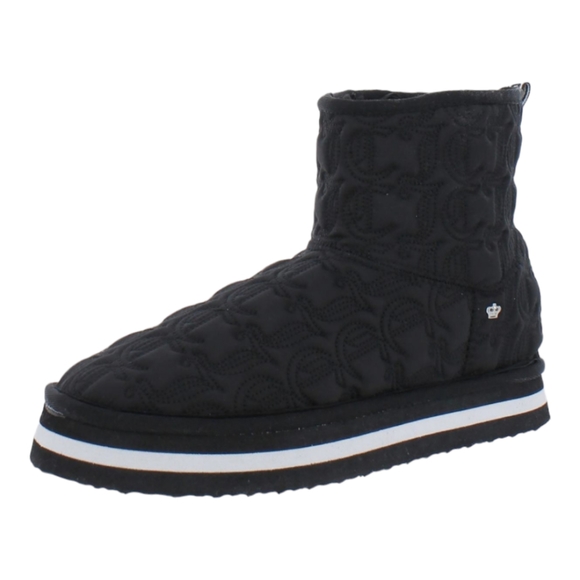 Juicy Couture Olivia Vold Weather Pull On Ankle Boots Black - Picture 1 of 7
